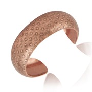 Star Pattern Domed Cuff Bracelet