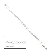 Small Double Curb Sterling Silver Bracelet