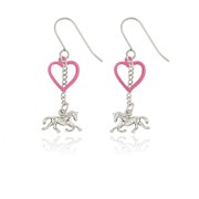 Race Horse and Heart Earrings