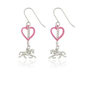 Race Horse and Heart Earrings