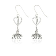 Bear and Heart Earrings