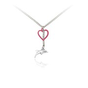 Heart and Dolphin Pendant