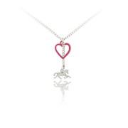 Heart and Race Horse Pendant