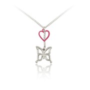 Heart and Butterfly Pendant