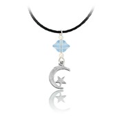 Moon with Star Pendant Neck