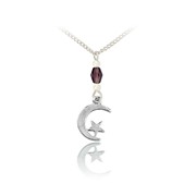 Moon with Star Pendant Neck