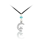 Moon with Star Pendant Neck