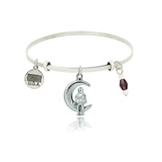 Astronaut on Moon Adjustable Bangle Bracelet