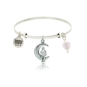 Astronaut on Moon Adjustable Bangle Bracelet