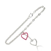 Open Heart and Heart Link Bracelet