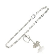 Praying Hands and Heart Link Bracelet