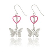 Butterfly and Heart Earrings