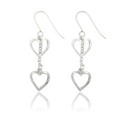 Open Heart and Heart Earrings