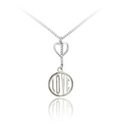 Love in Circle and Heart Pendant