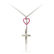 LIFE Cross and Heart Pendant