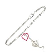 Sting Ray and Heart Link Bracelet