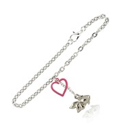Fish and Heart Link Bracelet