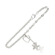 Starfish and Heart Link Bracelet