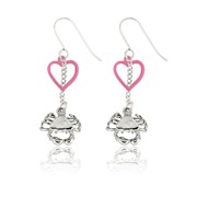 Crab and Heart Earrings