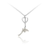 Dolphin and Heart Pendant