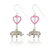 Rhino and Heart Earrings