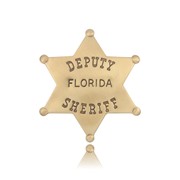 Brass Finish Deputy Sheriff Badge