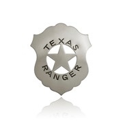 Nickel Texas Ranger Badge Pin