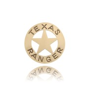 Brass Texas Ranger Badge Round