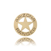 Brass Arizona Ranger Badge Round
