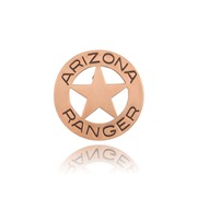 Copper Arizona Ranger Badge Round