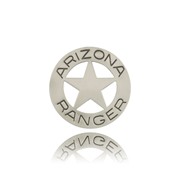 Nickel Arizona Ranger Badge Round