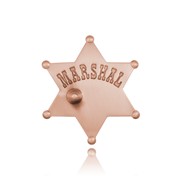 Copper Finish Marshal Badge with Bullet Hole