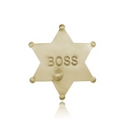 Brass Star Boss Badge with Bullet Hole