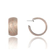 Treasures Leaf Scroll Hoop Earrings