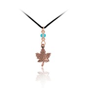 Corded Maple Leaf Pendant