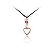 Corded Open Heart Pendant