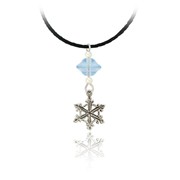 Snowflake Pendant Braided Cord