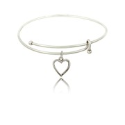 Open Heart Slider Bangle