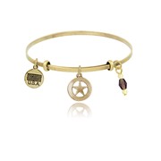 Star in Circle Adjustable Bangle Bracelet