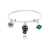 Pine Cone Adjustable Bangle Bracelet