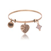 Heart Adjustable Bangle Bracelet