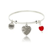 Heart Adjustable Bangle Bracelet