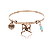 Open Butterfly Adjustable Bangle Bracelet