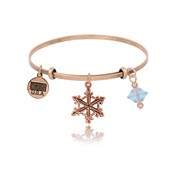 Snowflake Adjustable Bangle Bracelet