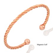 Natural Two-Metal Twist Magnetic Cuff