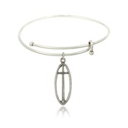 Cross in Oval Slider Bangle