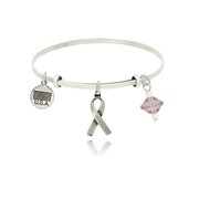 Ribbon of Life Adjustable Bangle Bracelet