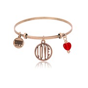 LOVE in Circle Adjustable Bangle Bracelet