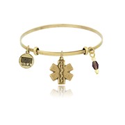 Fire Star of Life Adjustable Bangle Bracelet