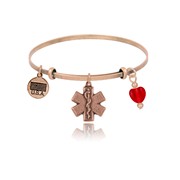 Fire Star of Life Adjustable Bangle Bracelet